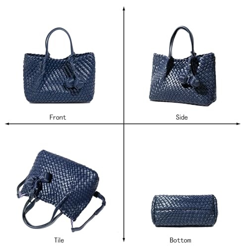 Image of Woven Tote Bag for Women, Hobo Bag for Work, Large Beach Travel Handbags and Purses, Retro Shoulder Bag, Shopping Bag