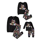 The Children's Place,Unisex Baby,Family Matching, Christmas and Holiday Pajama Sets, Cotton,Black Glow- Kid,12