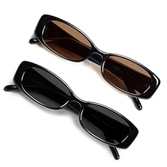 2 Pack Black Frame Brown Lens+ Black Frame Grey Lens