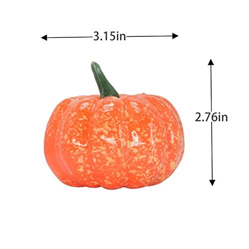 Hkbayi 12Pcs 3" 80Mm Halloween Artificial Fake Pumpkins Fake Vegetables Ornaments Decor Party Home Decorations #TOP1