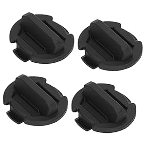 Generic Czarna Wtyczka Spustowa 4PCS ABS