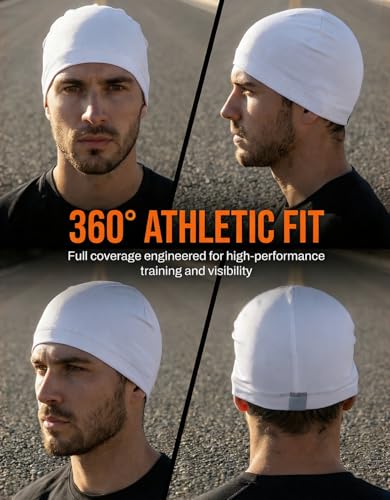 Image of Sweat Wicking Skull Caps Cooling Helmet Liner Hat Running Beanie Cycling Skullcap Sleeping Cap for Men Women