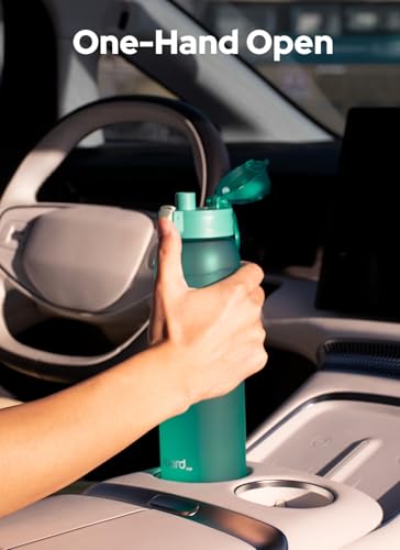 Image of Opard Zip 32oz Plastic Water Bottle Dishwasher Safe, Leakproof Flip-Top Lid, BPA Free Tritan, Wide Mouth Reusable Sports Water Bottle for Gym Hiking Commuting Outdoor Travel and School