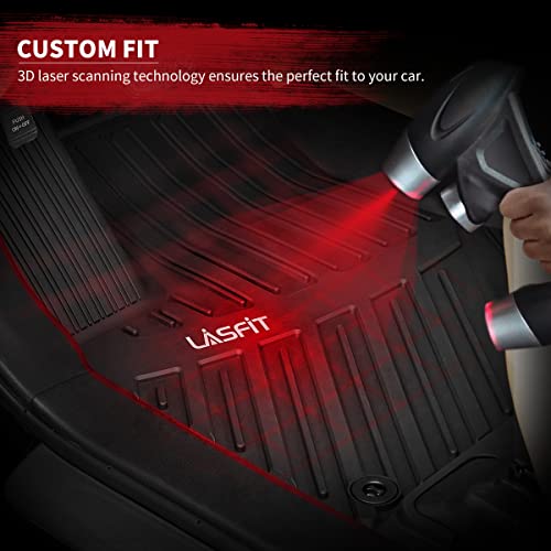 Image of LASFIT Floor Mats&Trunk Mats for Toyota Highlander 8 Seats 2020-2025 2026 (Not for Hybrid), All Weather TPE Floor Liner & Cargo mats for Highlander,Front&Rear 4 Rows mats.
