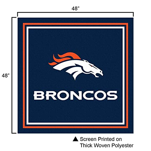 WinCraft Denver Broncos Logo Tablecloth and Square Table Cover Overlay - Image 4