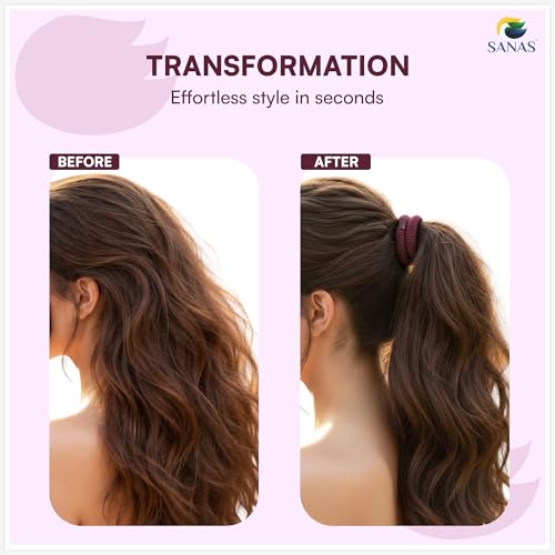 Image of Sanas Hair Rubber Band For Girls (10Pcs) Rubber Band For Hair Ties For Women Stylish Useful Gifts For Woman Rubber Bands For Hair Accessories For Women Stylish Hair Tie (10Pcs) (Pastel Multicolours)