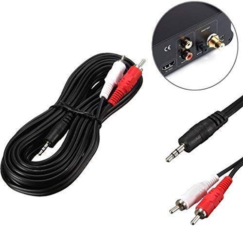 Image of BigPlayer 3.5mm to 2-Male RCA Adapter Cable (1.5 Meter) - AUX to RCA Audio Cable for Stereo, Speaker, TV, and Audio Devices - Gold-Plated for Clear Sound
