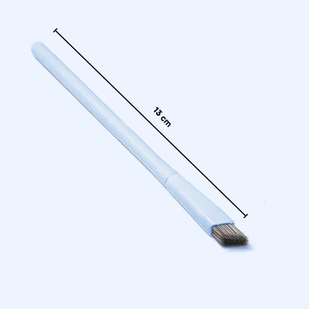 Gleva Multi-Function Eyebrow Brush - Professional Realistic Square Angled Eyeliner Brush, Stroke Brow Stamp, Filling & Shaping Enhancer (Blue) 4
