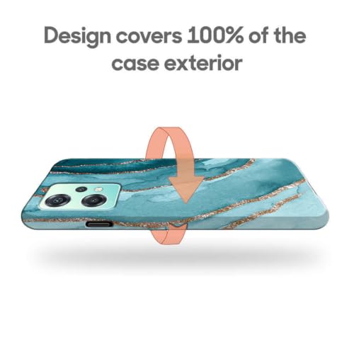 Image of COLORflow Back Cover Compatible with OnePlus Nord CE 2 Lite 5G | Beautiful Blue Marble Golden Stripes | Designer Printed Hard CASE Bumper Back Cover Compatible with OnePlus Nord CE 2 Lite 5G