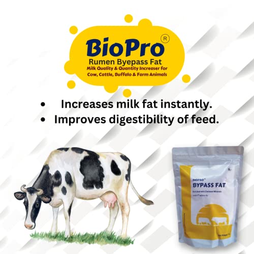 Image of Bio Pro Bypass Fat For Cow, Cattle, Buffalo & Farm Animals,Increase Milk Production Powder For All Life Stages(1Kg)
