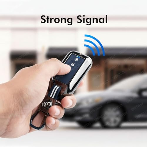 Image of SHOPOFLUX Metal key Cover Compatible with Suzuki Dzire | Ertiga 3 button smart key (Black) (Pack 1)