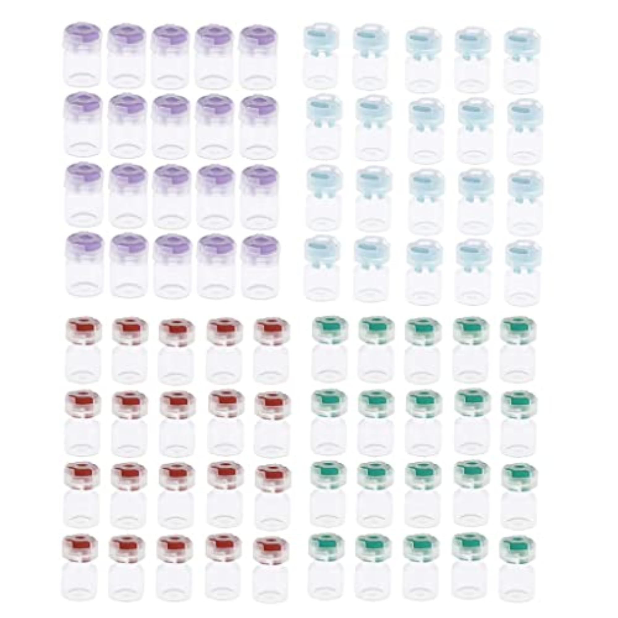 4x20Pcs Empty Sealed Sterile Serum Powder Vials Bottle Container