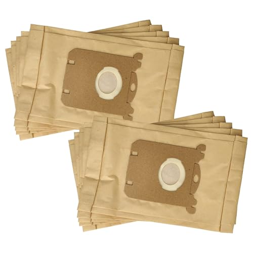 Vhbw 10X Sacchetto Compatibile Con Alfatec Euro Compact Eurocompact Ec30 Aspirapolvere - Carta, 25,8Cm X 16,2Cm, Color Sabbia