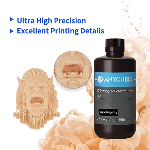 Image of 3 idea Imagine Create Print 3D Printer Photopolymer Resin for LCD 3D Printing, High Precision & Quick Curing & Excellent Fluidity - 1kg (Light Beige)