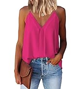 miduo Womens V Neck Strappy Tank Tops Loose Casual Sleeveless Shirts Blouses