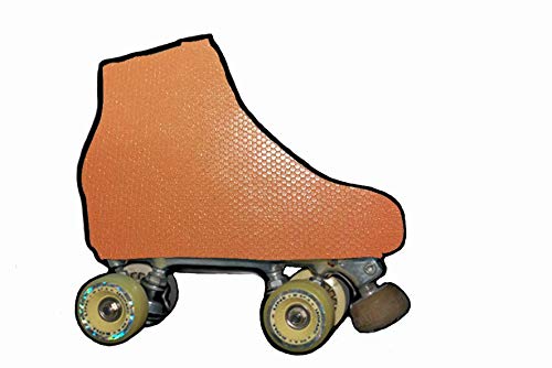 SILVYE Fundas Cubre Patines Especiales MICROPELLETS Brillantes para Patinaje ARTÍSTICO (Naranja, Talla M)