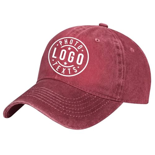 Bulk Customized Baseball Cap for Men Women Custom Caps Design Your Own Logo Text Image Personalized Trucker Hats for Gifts Sport Red Hats