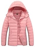 TDYPCI Women's Waterproof Puffer Jacket Quilted Warm Winter Coat Ultra Light Weight Short Down Jacket