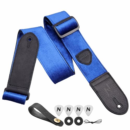 Sangle de guitare sécurisée en cuir anti-chute avec verrous et bouton
