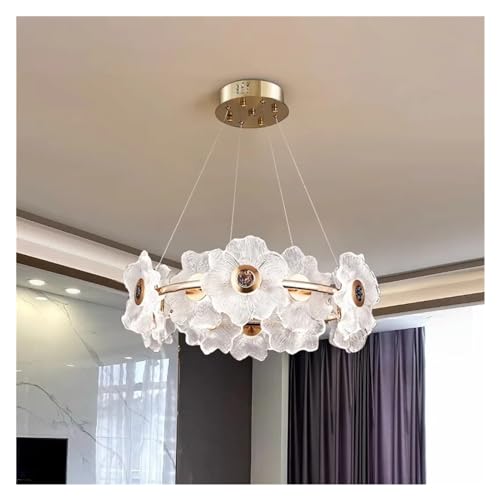 Lustre en verre YSJNGF pour éclairer un salon sombre