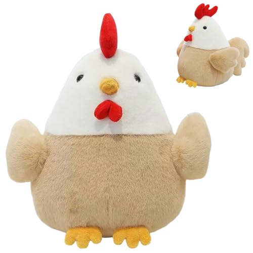 CDLIZW Poule Poupée en Peluche,25cm Poule Réaliste en Peluche,Animaux en Peluches Poules...
