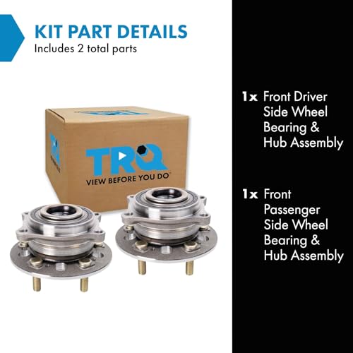 Image of TRQ 2 Piece Front Wheel Bearing & Hub Assembly Set Compatible with 2018-2020 Genesis G80 2017-2019 G90