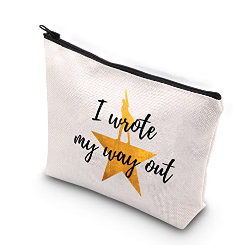 BDPWSS Musical Gift Musical Makeup Bag Musical Lyrics Inspired Gift Musical Fans Gift I Wrote My Way Out Cosmetic Bag (Wrote way out)