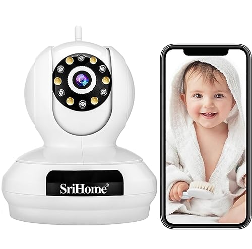 Image of Srihome SP019 5MP WiFi IP Camera 4K Ultra HD 2560*1920p 2.4G /5G WiFi Color Night Vision Indoor Home Security CCTV Camera Pan & Tilt 2 Way Talk Sleep Mode Motion Detection Supports MicroSD Upto 128GB