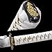 Kamaiwo-1045/1060Clay Tempering high Carbon Steel,Hademade Heat Tempered Full Hand Forged Traditional Samurai Sword,Japanese Katana Sword Real Authentic,Full Tang,Functional,Practical,blu