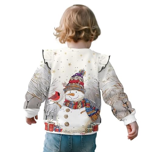 Sweat-shirt de Noël filles pull manches longues molletonné et doux imprimé premium - 2