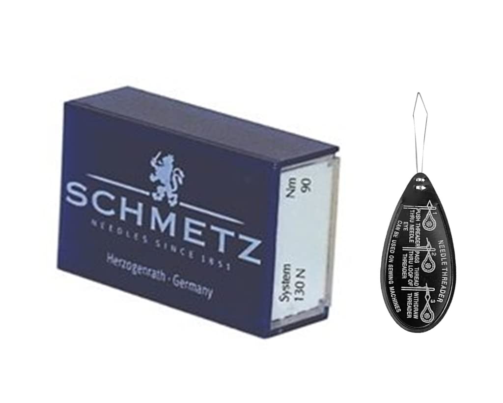 Ipc Sewing Parts Silver Topstitch Sewing Machine Needles, Box Of 100, Size 90/14, Includes Large Needle Threader