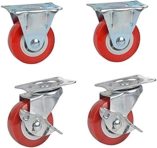 Roulettes pivotantes 50-63 mm avec frein pour meuble et chaise