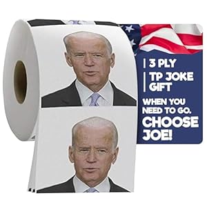 Joe Biden Funny Political Toilet Paper Roll by Gagster – TP Prank Democrat & Republican Election Party Joke Gifts,White Elephant Gift Exchange, Secret Santa, Make your Butt Laugh