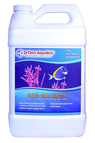DrTim’s Aquatics Eco-Balance Saltwater– 128 oz – Probiotic System Support – Weekly Maintenance Formula for Balanced Aquariums – Helps Maintain Clarity, Consistent Parameters & Filter Performance
