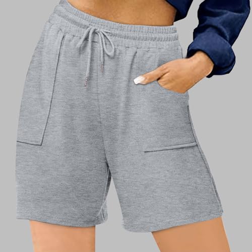 Shorts mujer deportiva midi ancho con cordon ajustable y cintura elastica 2