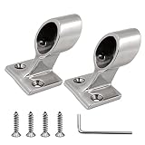 SHENGHUISS 2Pcs 7/8 inch (22.8mm) 60 Degree Front Hand Rail Fitting Stainless Steel 316 Boat Yacht G