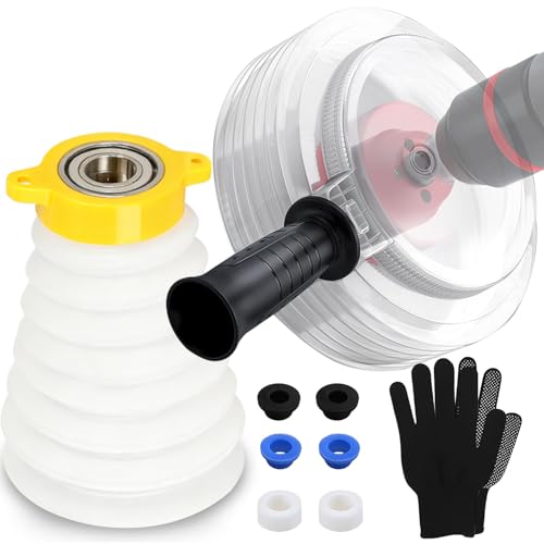 Adnewx 3 Brocas De Protección Contra El Polvo, Cubierta Escalable, Protección Contra El Polvo De Perforación Con Guantes Para Libre De Polvo, Perforación, Abridor De Agujeros, Máx. 120 Mm De Diámetro