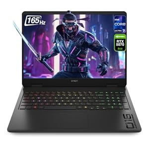 HP Omen 16 Gaming Laptop, Intel Core Ultra 7 255H, 32 GB DDR5 RAM, 1 TB SSD, 16" 2K (1920 x 1200) 165Hz, NVIDIA GeForce RTX 5070 8GB, Deutsches Tastatur, Windows 11 Home, Shadow Black