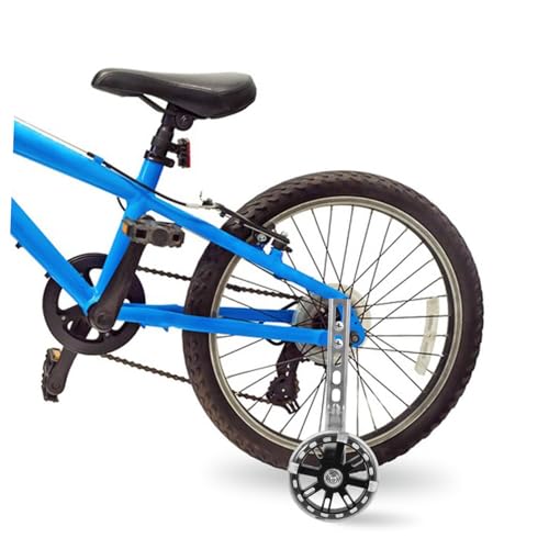Ruedas de entrenamiento para bicicleta Luxshiny con luces LED, estabilizadores auxiliares resistentes al desgaste y silenciosas, color negro miniatura 7