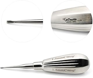 Winged Elevator 1.5mm Short Handle Curved