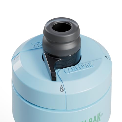 Image of CamelBak Podium Bike Squeeze Water Bottle, High Flow Easy Squeeze Design for Cycling Performance, 24oz, Crystal Blue