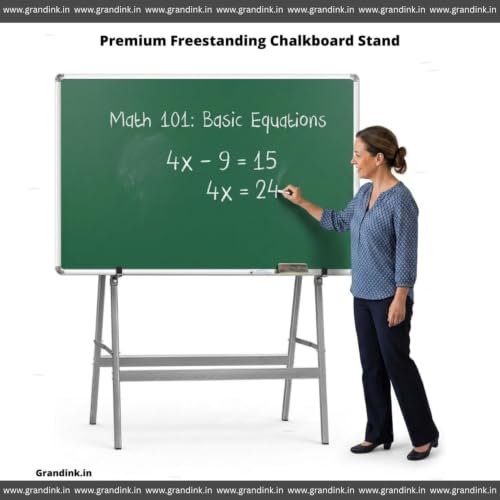 Image of Grandink 6 Feet Four Leg Metal Easel Stand for Whiteboard & Display