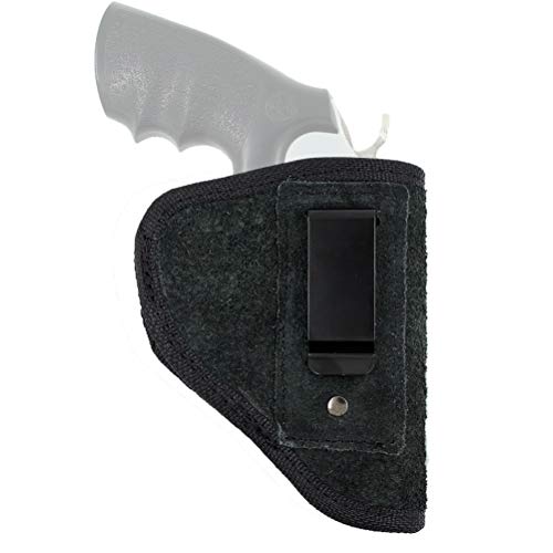 CREATRILL Suede Leather Inside The Waistband Holster | Fits Most J Frame Revolvers/Ruger LCR/Smith & Wesson Body Guard/Taurus/Charter/Most .38 Special Type | Gun Concealed Carry IWB Holster