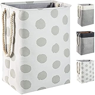BrilliantJo Large upgrade Laundry Baskets 78L, Collapsible Linen Laundry Hamper Washing Basket with Handles, Laundry bin suitable for Bedrooms Laundry Room, Bathroom, 23.6" * 16.5" * 12.2", Dots