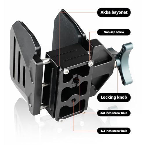Abrazadera de liberación rápida de aluminio con placa base de alta resistencia para trípode 3