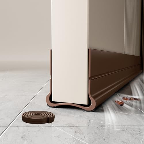 93CM Joint Brosse Bas de Porte 2025 - Hauteur Surélevée 40mm Renforcé|Isolation Thermique & Phonique|Anti-Poussière, Courant d'air, Insectes|Auto-adhésif À Découper (Marron) 93CM Joint Brosse Bas de Porte 2025 - Hauteur Surélevée 40mm Renforcé|Isolation Thermique & Phonique|Anti-Poussière, Courant d'air, Insectes|Auto-adhésif À Découper (Marron)
