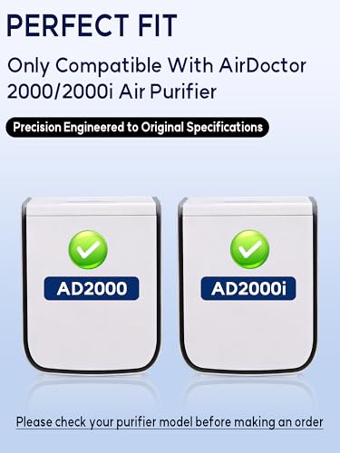 Image of 2000 Replacement Filter Compatible with Air Doctor 2000 & 2000i | Includes 1 High-Efficiency Filter, 2 Carbon /VOC Filters, and 4 Pre-Filters - Compare to Part # ADF2001, ADF2002 & ADF2003