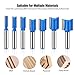 Boxonly 7 PCS Straight Cut Router Bit Set Milling Cutter Cutting 8mm Shank,6mm 8mm 10mm 12mm 14mm 18mm 20mm Cut Diameter Woodworking Straight Cutting Trimming Cutter Double Flute Grooving Bits
