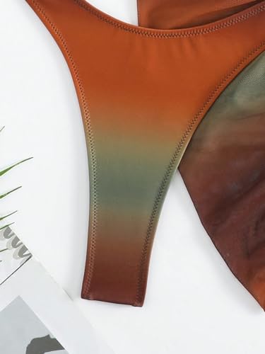 GORGLITTER Women's 3 Piece Swimsuits Triangle Bikini Set with Mesh Cover Up Beach Skirt4