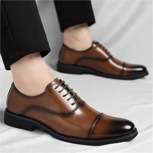 Men's Formal British Style Lace Up Leather Business Dress Shoes Large Size2